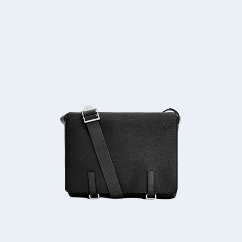 로에베 소프트 S 밀리터리 메신저 백 블랙