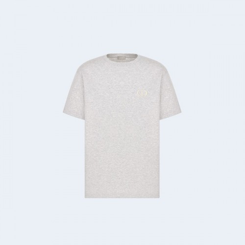 디올 CD 캐주얼 핏 티셔츠 그레이