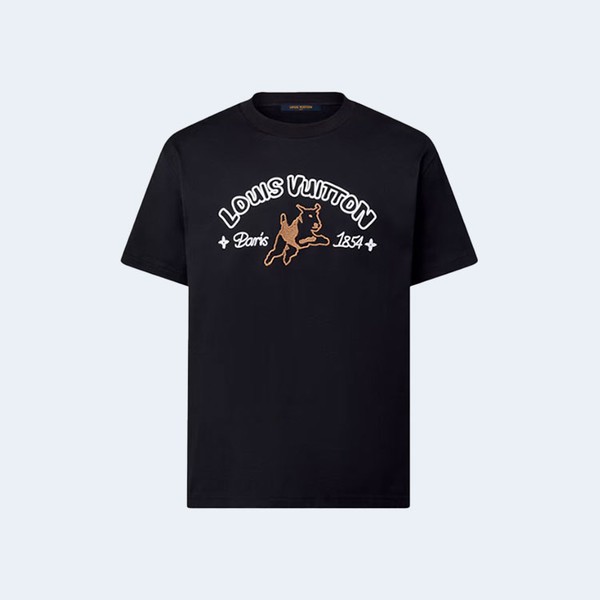 루이비통 엠브로이더드 코튼 티셔츠 1AFQ67