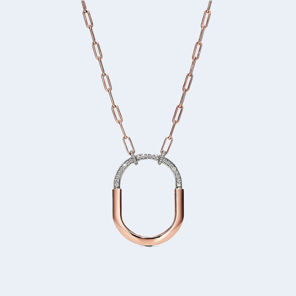 티파니 앤 코 락 하프 목걸이 화이트 골드 , 옐로우 골드 , 로즈 골드