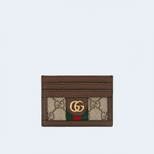 구찌 오피디아 GG 수프림 카드 지갑 베이지