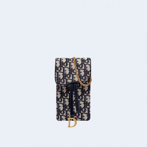 디올 새들 버티컬 파우치 베이지