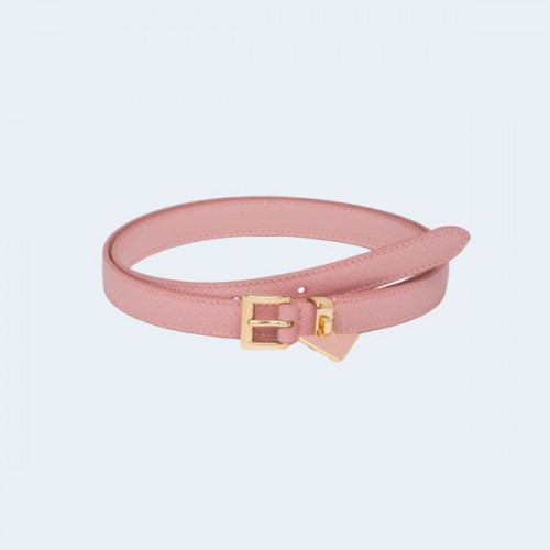 프라다 사피아노 레더 벨트 핑크 15mm