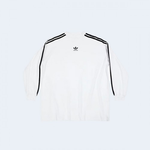 발렌시아가 x 아디다스 긴팔 티셔츠 화이트