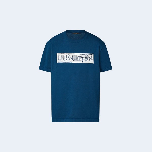 루이비통 반소매 코튼 크루넥 티셔츠