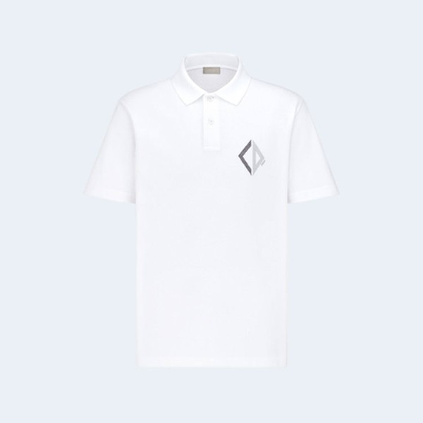 디올 로고 자수 카라티셔츠 화이트