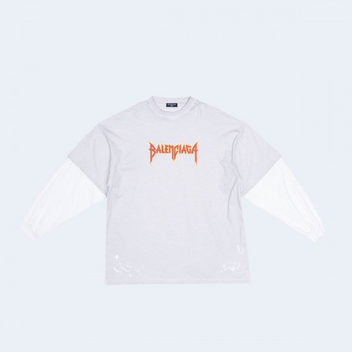 발렌시아가 메탈리카 화이트 티셔츠