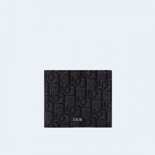 디올 오블리크 컴팩트 지갑 블랙