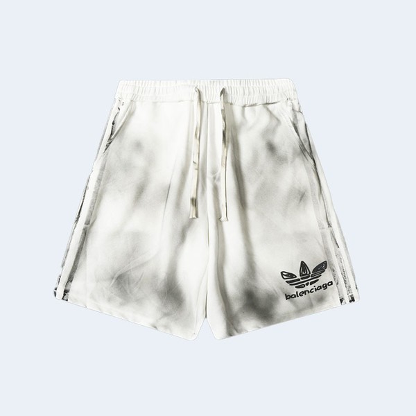 발렌시아가 x 아디다스 블랙 워싱 쇼츠 화이트