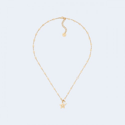 디올 스타 화이트 펄 목걸이