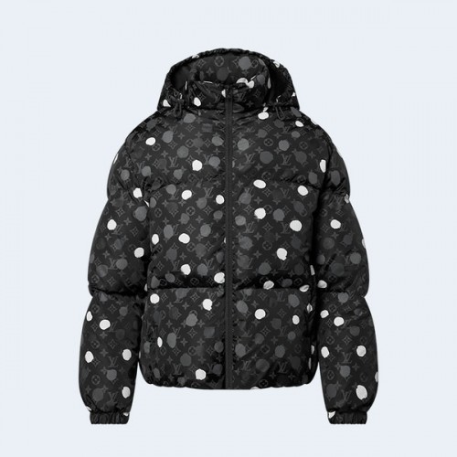 루이비통 x YK 모노그램 페인티드 도트 다운 블루종 1ABBGO