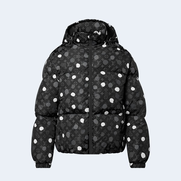 루이비통 x YK 모노그램 페인티드 도트 다운 블루종 1ABBGO