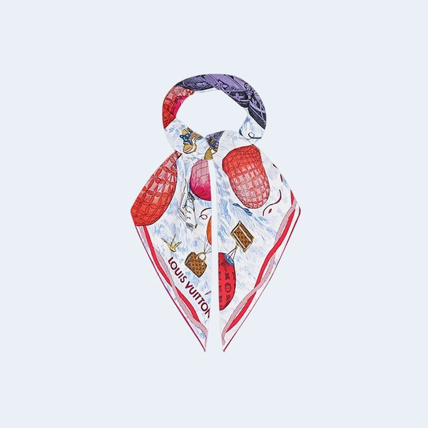 루이비통 업 앤드 어웨이 스퀘어 90 블루 스카프