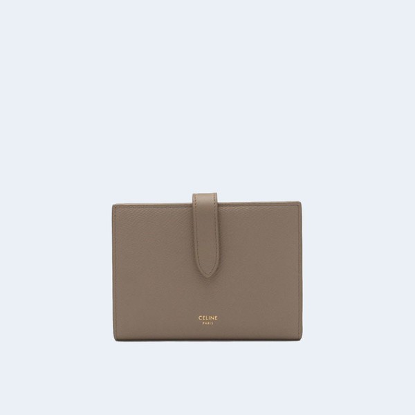 셀린느 미디움 스트랩 지갑 다크브라운