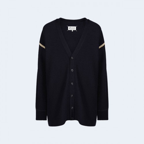 메종 마르지엘라 엘보우 패치 가디건 네이비