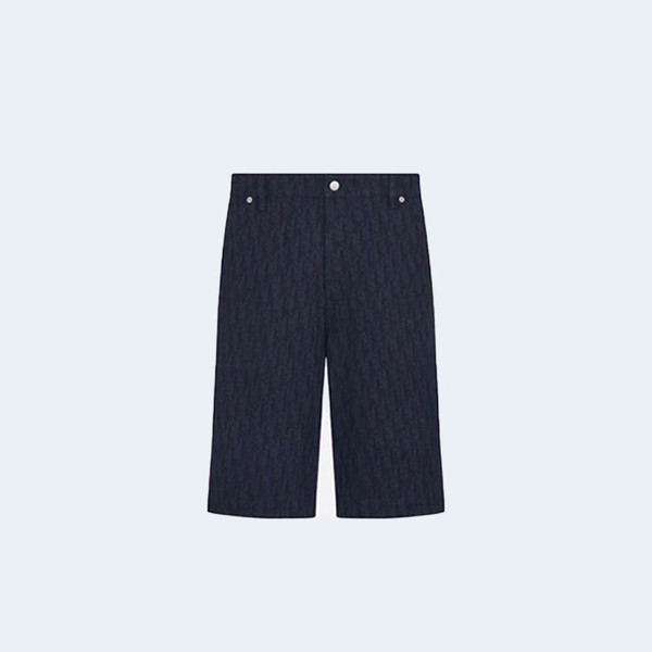 디올 오블리크 카스리 코튼 데님 쇼츠