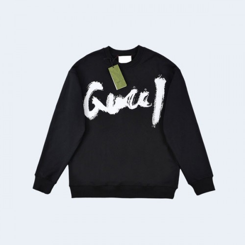 구찌 x 발렌시아가 코튼 저지 스웨트셔츠 블랙