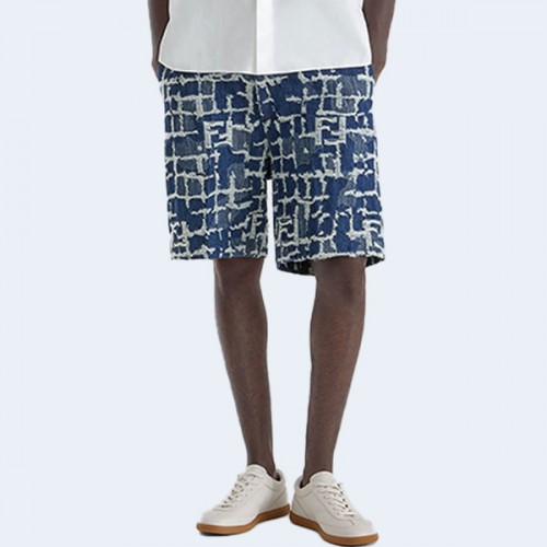 펜디 블루 FF 데님 쇼츠