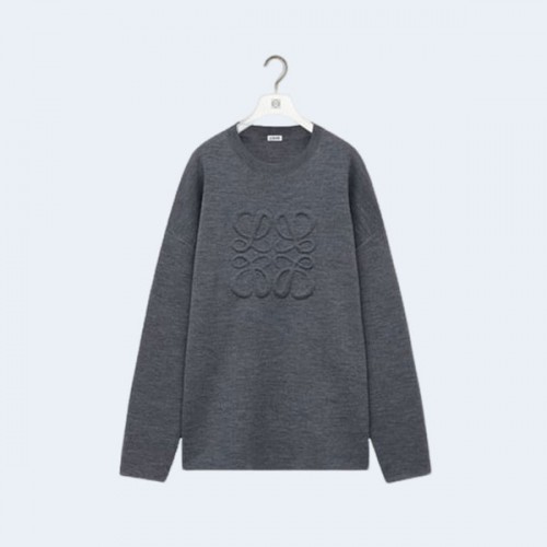 로에베 애너그램 울 스웨터 그레이