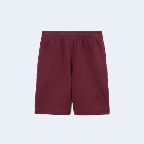 버버리 코튼 라이더 자수 쇼츠 버건디