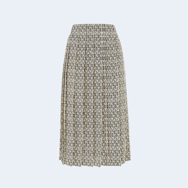 펜디 프린트 크레이프 드 신 스커트