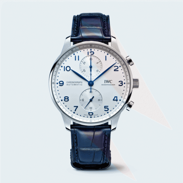 IWC 포르투기저 화이트다이얼 블루핸즈