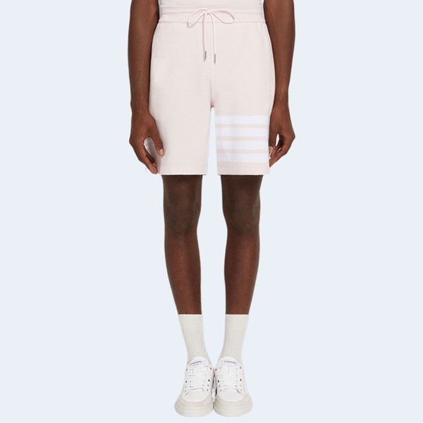 톰브라운 핑크 코튼 오토맨 립 4-바 스웨트쇼츠