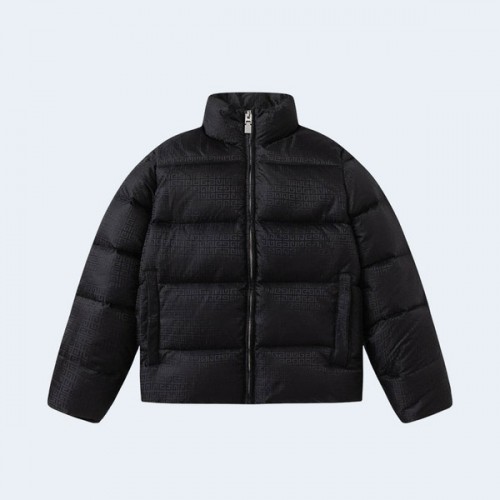 지방시 자카드 스탠드 카라 다운 자켓