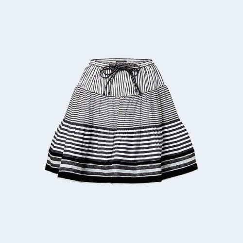 루이비통 믹스 스트라이프 티어드 미니 스커트 1ABCU4