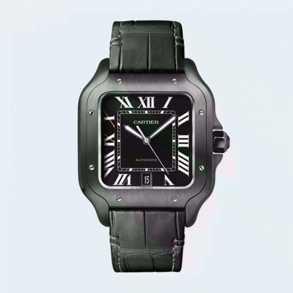 까르띠에 산토스 40mm 라지 블랙스트랩