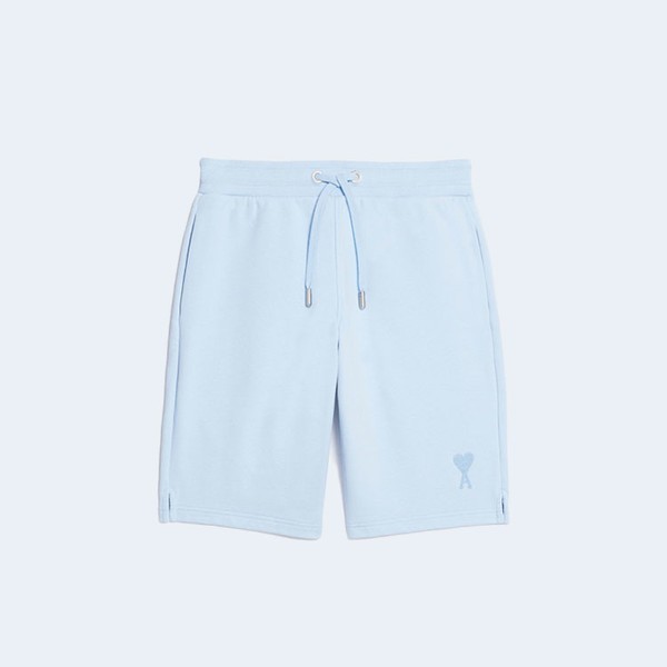 아미 스몰 하트 로고 쇼츠 스카이 블루