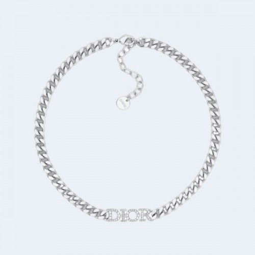 디올 디오레볼루션 초커 실버 목걸이