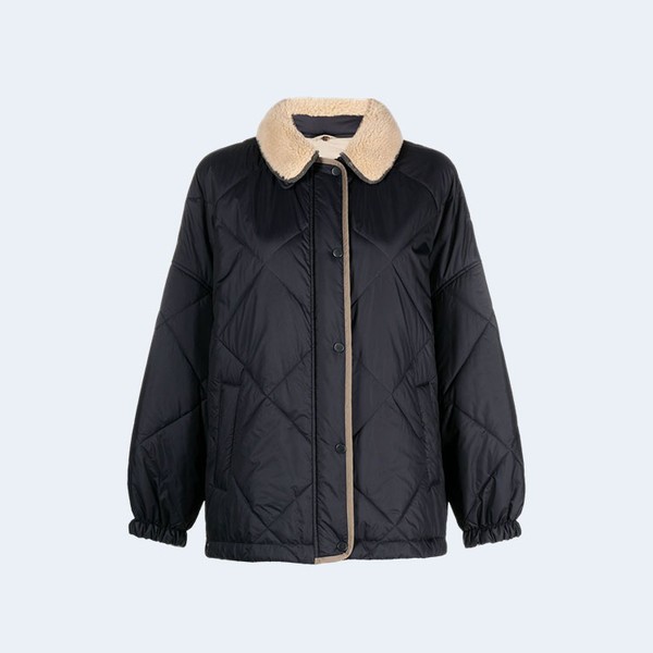 브루넬로 쿠치넬리 프레스 스터드 퀄팅 자켓