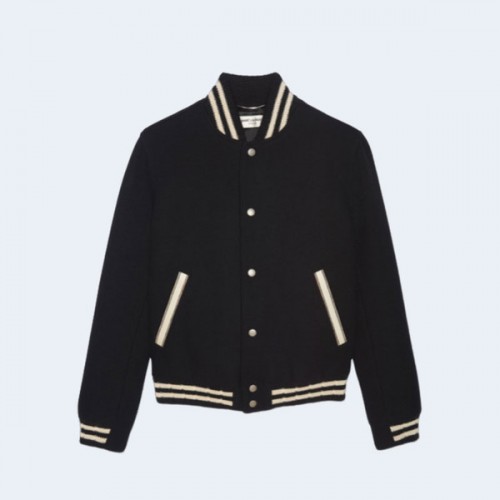 생로랑 테디 칼리지 바시티 자켓