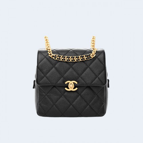 샤넬 멜로디 백팩 카프스킨 골드메탈