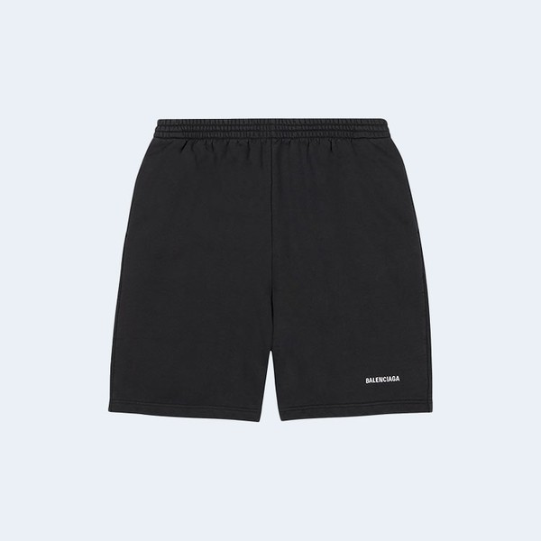 발렌시아가 스웨트 쇼츠 블랙