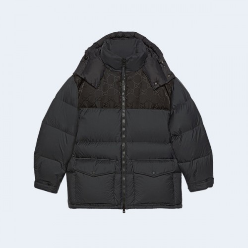 GUCCI 구찌 나일론 다운 자켓 GG 인서트 블랙 ▶매장-433만원◀