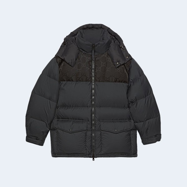 GUCCI 구찌 나일론 다운 자켓 GG 인서트 블랙 ▶매장-433만원◀
