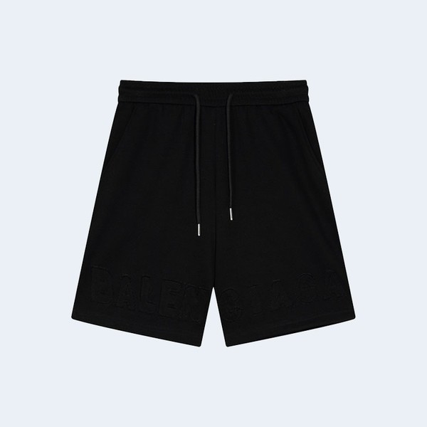 발렌시아가 하드웨어 로고 쇼츠 블랙