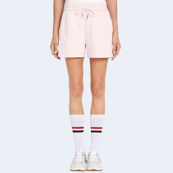 THOM BROWNE 톰브라운 핑크 클래식 코튼 루프백 가먼트 다이 쇼츠 ▶매장-99만원◀