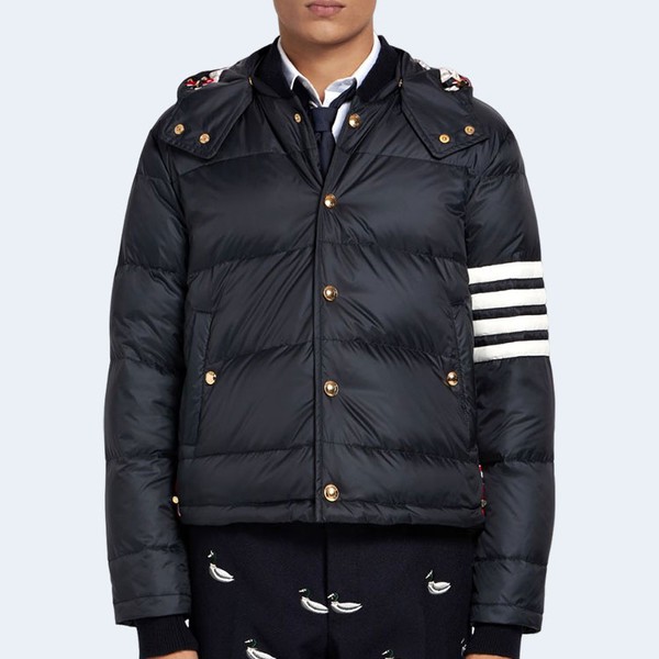 톰브라운 매트 나일론 다운 봄버 자켓