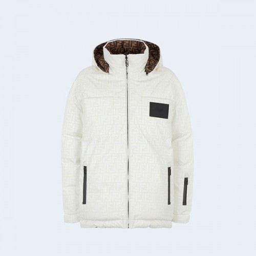펜디 화이트 FF 나일론 다운 자켓