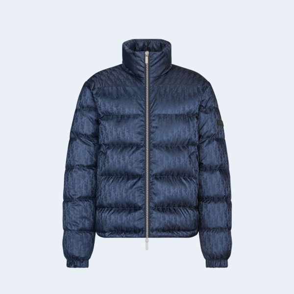 디올 오블리크 다운 자켓 블루