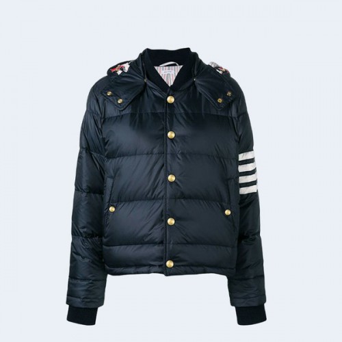 톰브라운 네이비 매트 나일론 4바 다운 자켓