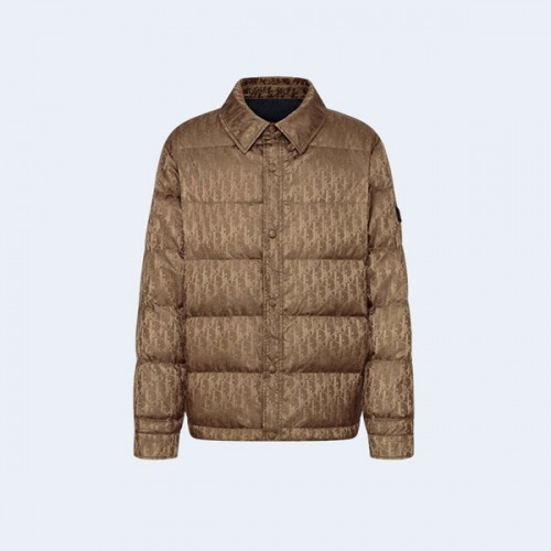 디올 오블리크 퀄티드 브라운 자켓