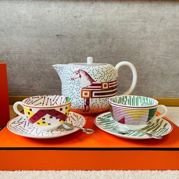 HERMES 에르메스 Hippomobile 티팟 세트 7PCS (2인) ▶매장-450만원대◀