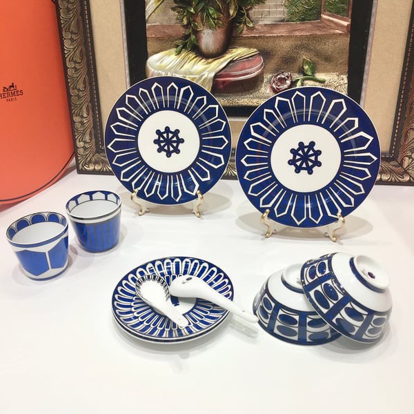 HERMES 에르메스 BLEUS D'AILLEURS 세트 10PCS (2인)▶매장-350만원대◀
