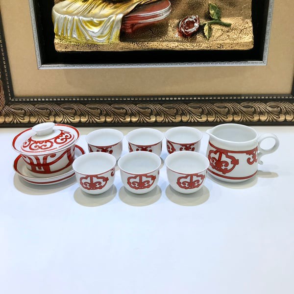 HERMES 에르메스 Balcon du Guadalquivir 티팟 세트 8PCS (2인)▶매장-450만원대◀