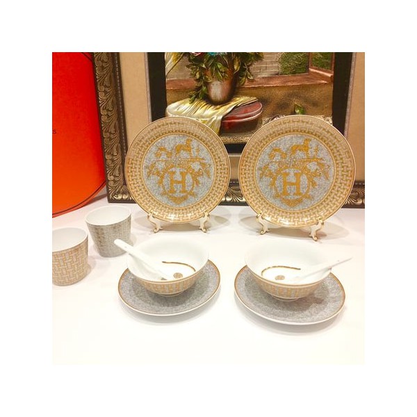 HERMES 에르메스 Mosaique au 24 gold 세트 10PCS (2인) ▶매장-450만원대◀