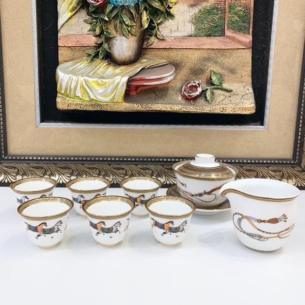 HERMES 에르메스 Cheval d'Orient 티팟 세트 8PCS (6인) ▶매장-600만원대◀